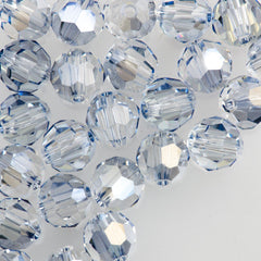 12 TRUE CRYSTAL 6mm Round Bead Crystal Blue Shade (001 BLSH)