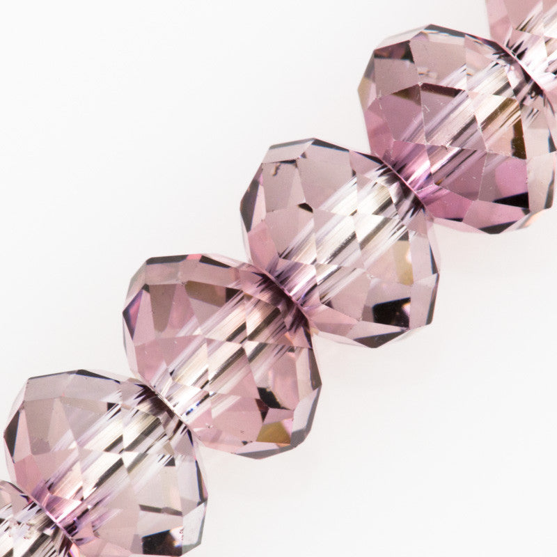 TRUE CRYSTAL 6x4mm Rondelle Bead Crystal Antique Pink (001 ANTP)