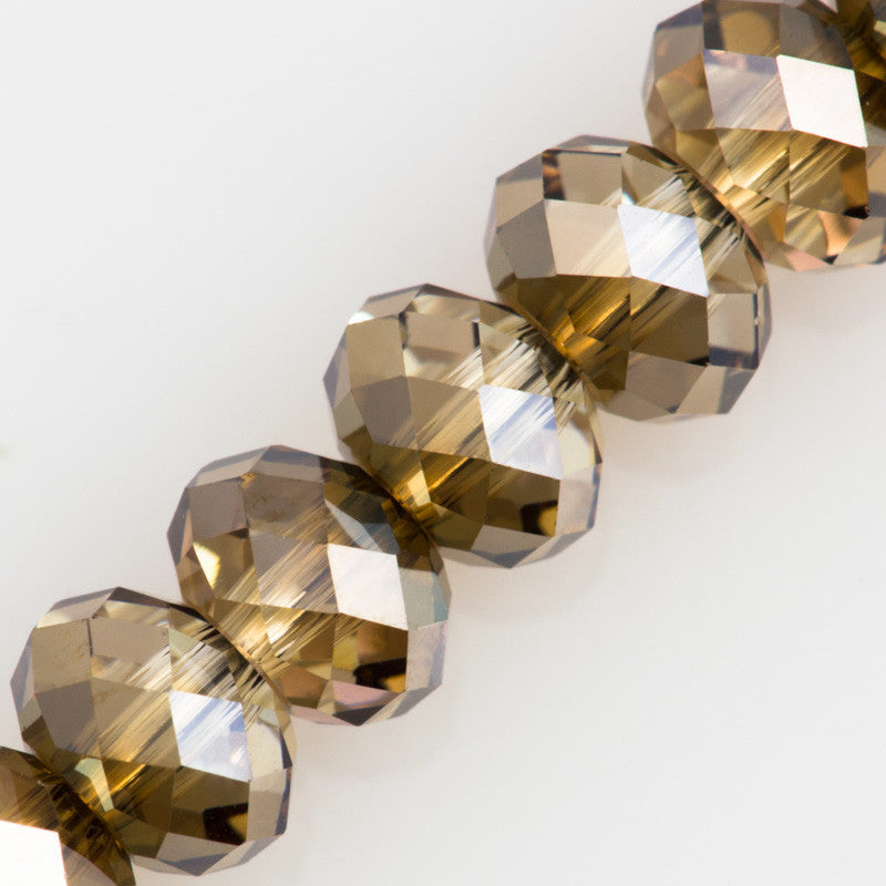 TRUE CRYSTAL 4x3mm Rondelle Bead Crystal Bronze Shade (001 BRSH)