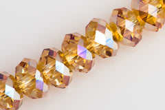 TRUE CRYSTAL 4x3mm Rondelle Bead Metallic Sunshine (001 METSH)