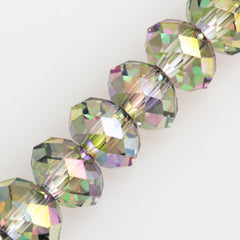 12 TRUE CRYSTAL 4x3mm Rondelle Bead Paradise Shine (001 PARSH)