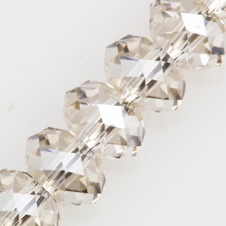 TRUE CRYSTAL 6x4mm Rondelle Bead Crystal Silver Shade (001 SSHA)