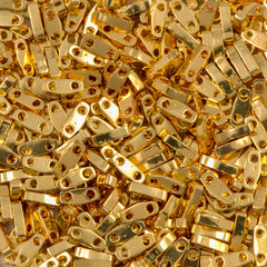 Miyuki Quarter Tila Seed Bead 24kt Gold Plated 7g Tube (191)