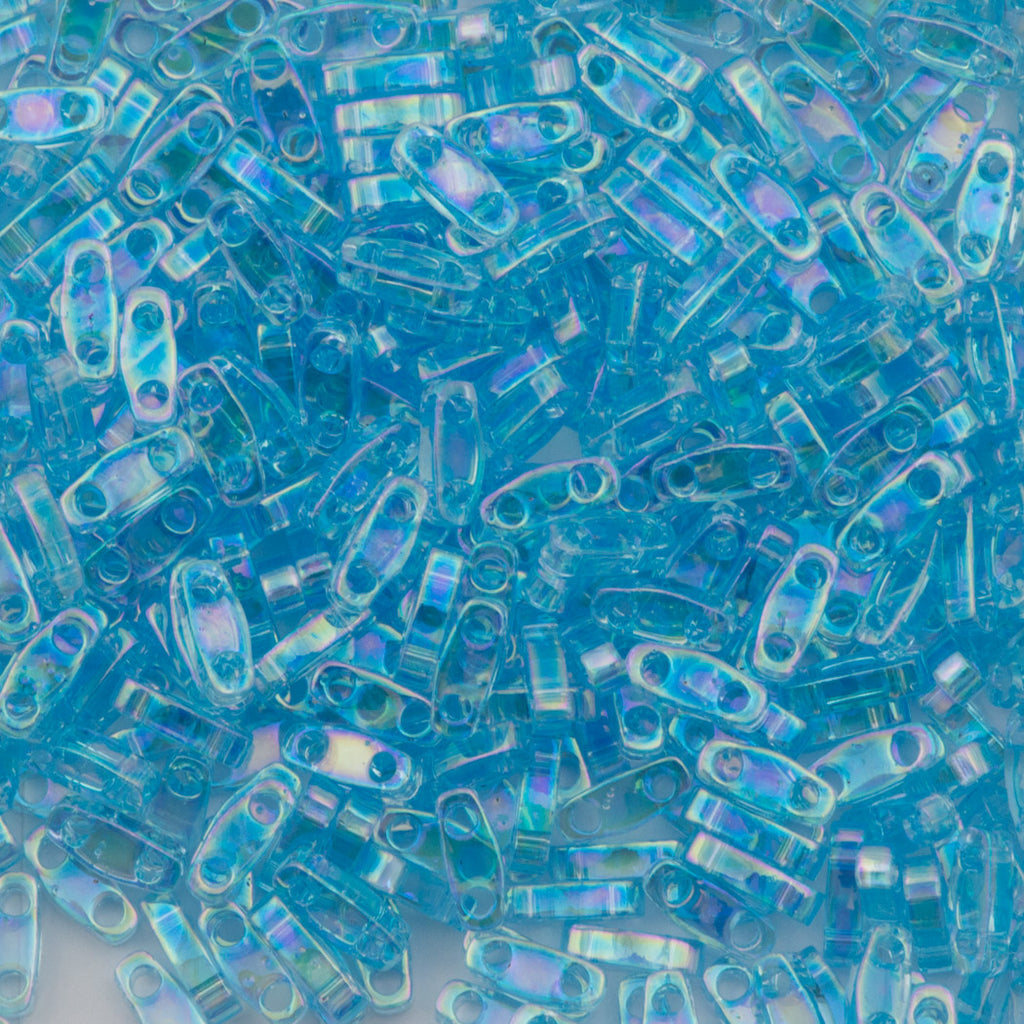 Miyuki Quarter Tila Seed Bead Transparent Light Blue AB 7g Tube (260)