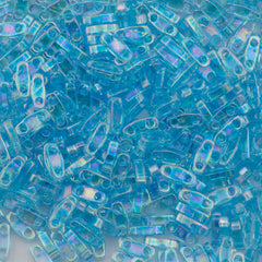 Miyuki Quarter Tila Seed Bead Transparent Light Blue AB 7g Tube (260)