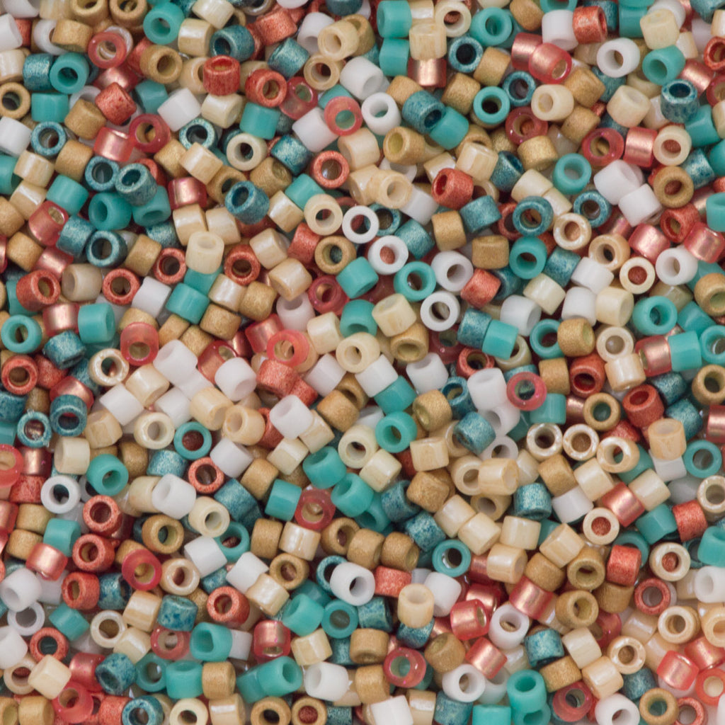 Miyuki Delica Seed Bead 11/0 Mix Desert Coral 2-inch Tube (9082)
