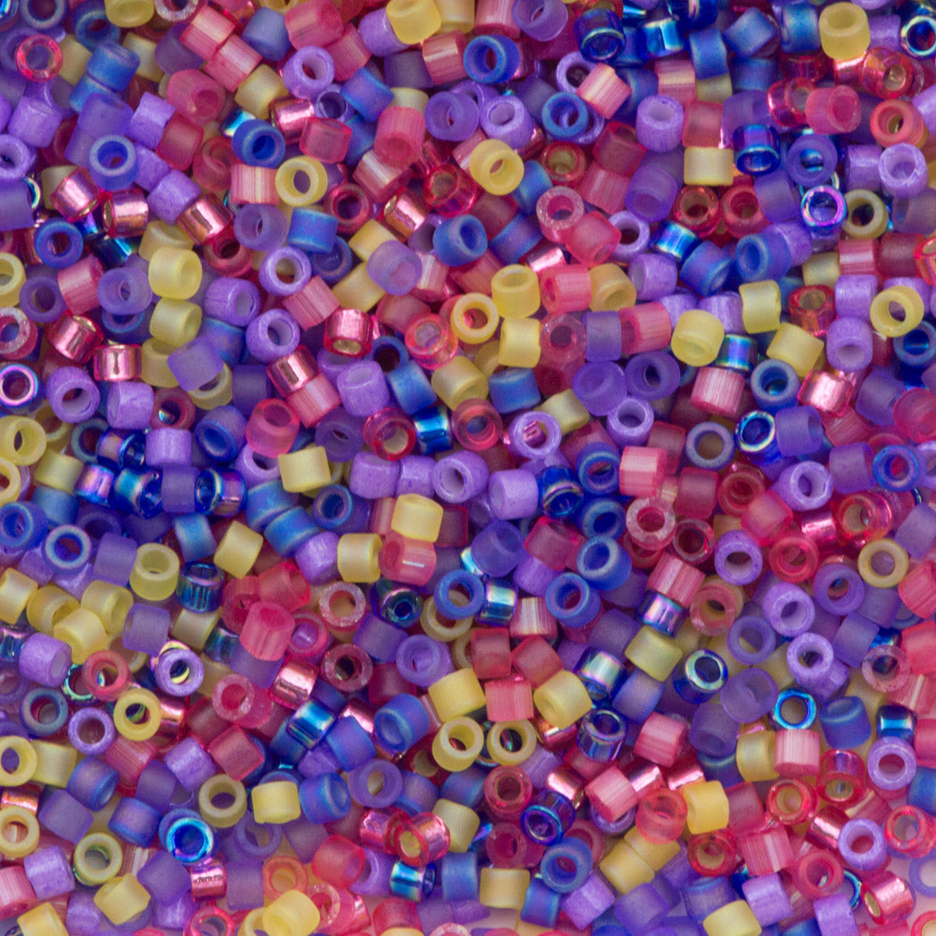 Miyuki Delica Seed Bead 11/0 Mix April Flowers 2-inch Tube (9088