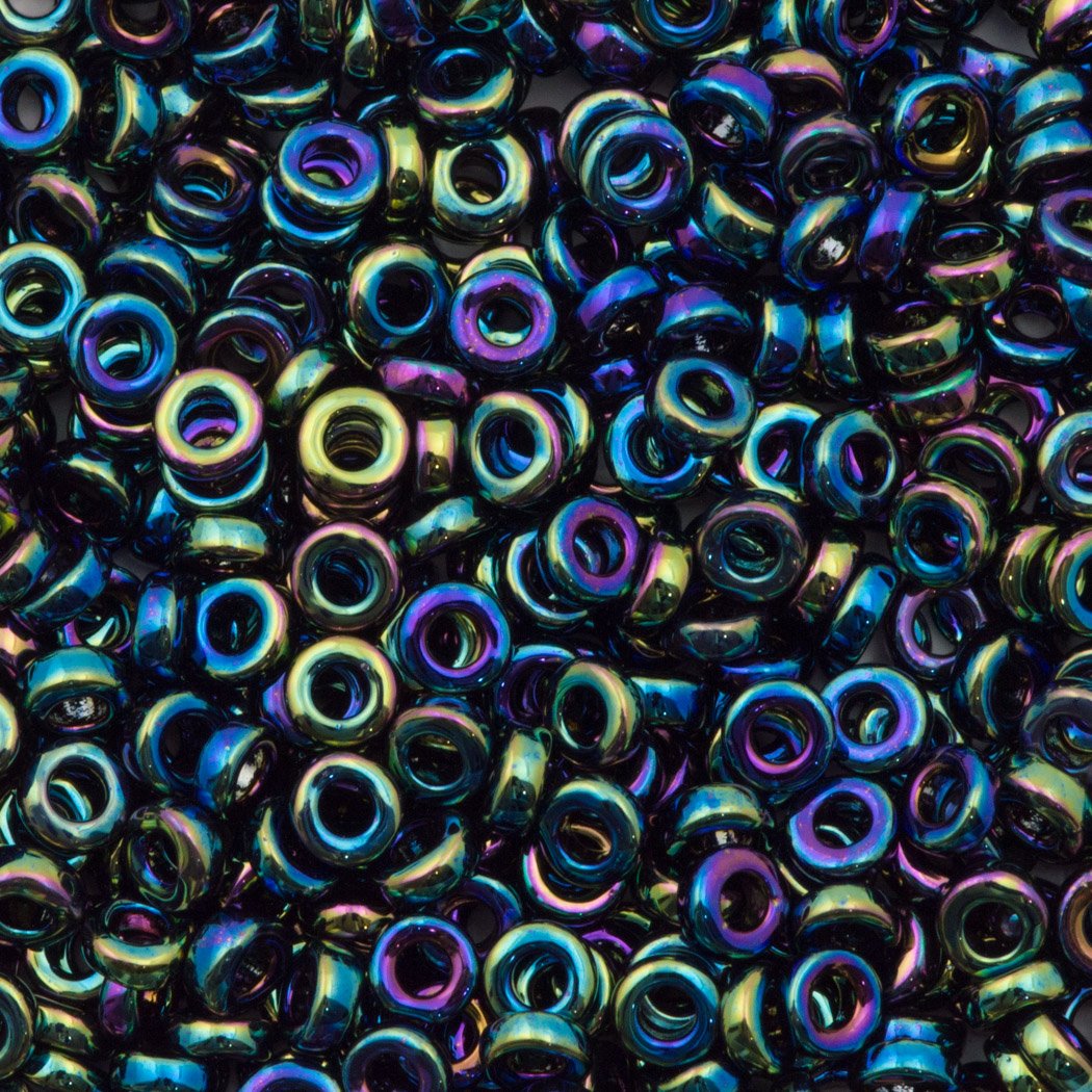 Miyuki 2.2mm Spacer Beads Metallic Purple Green Iris 7g Tube (455)