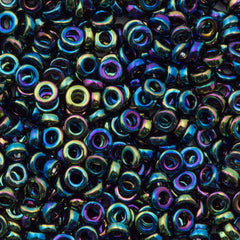 Miyuki 2.2mm Spacer Beads Metallic Purple Green Iris 7g Tube (455)