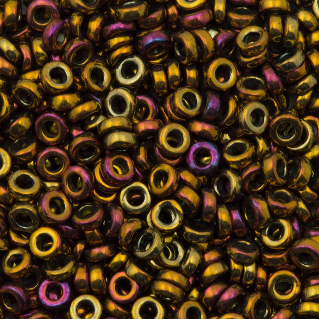 Miyuki 3mm Spacer Beads Metallic Gold Iris 8g Tube (462)