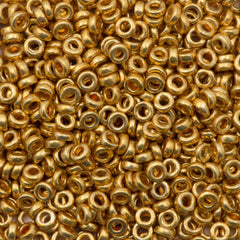 Miyuki 3mm Spacer Beads Duracoat Galvanized Gold 8g Tube (4202)