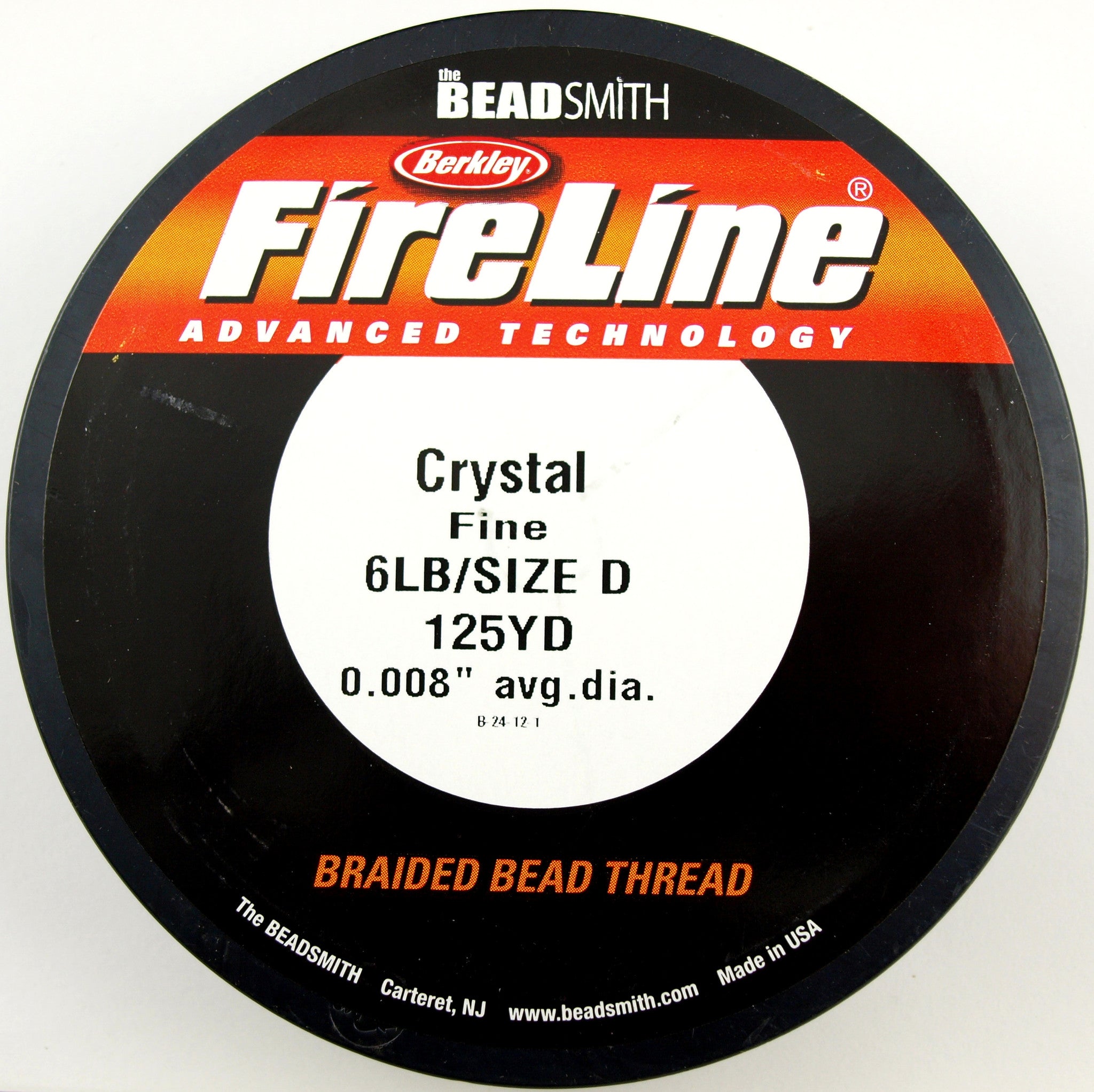 FireLine Braided Beading Thread, 6lb Test and 0.006 Thick, 125 Yards, Crystal Clear