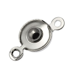 Silver Plated Ball and Socket 7x14mm Clasp
