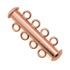 26x4mm Four Strand Copper Plated Tube Clasp
