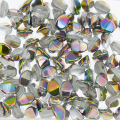 100 Czech Pinch Beads Crystal Vitrail (00030V)