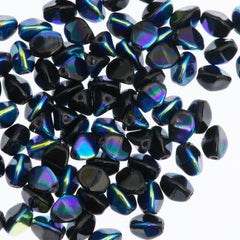 100 Czech Pinch Beads Jet AB (23980AB)