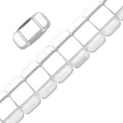 Glass Carrier Bead 9x17mm Two Hole Crystal 15pcs (00030)