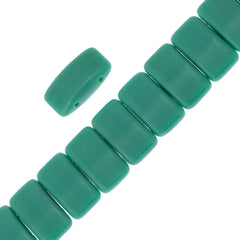 Glass Carrier Bead 9x17mm Two Hole Turquoise 15pcs (63130)