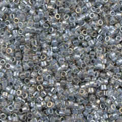 25g Miyuki Delica seed bead 11/0 Transparent Grey Luster DB114