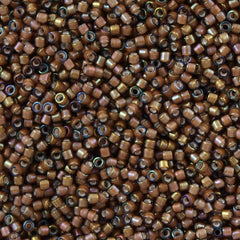 25g Miyuki Delica Seed Bead 11/0 Cocoa Inside Dyed Color White DB1790