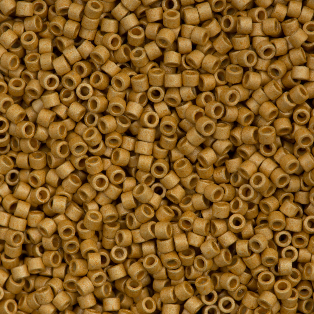 25g Miyuki Delica Seed Bead 11/0 Duracoat Galvanized Matte Gold