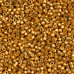Miyuki Delica Seed Bead 11/0 Duracoat Galvanized Yellow Gold 2-inch Tube DB1833