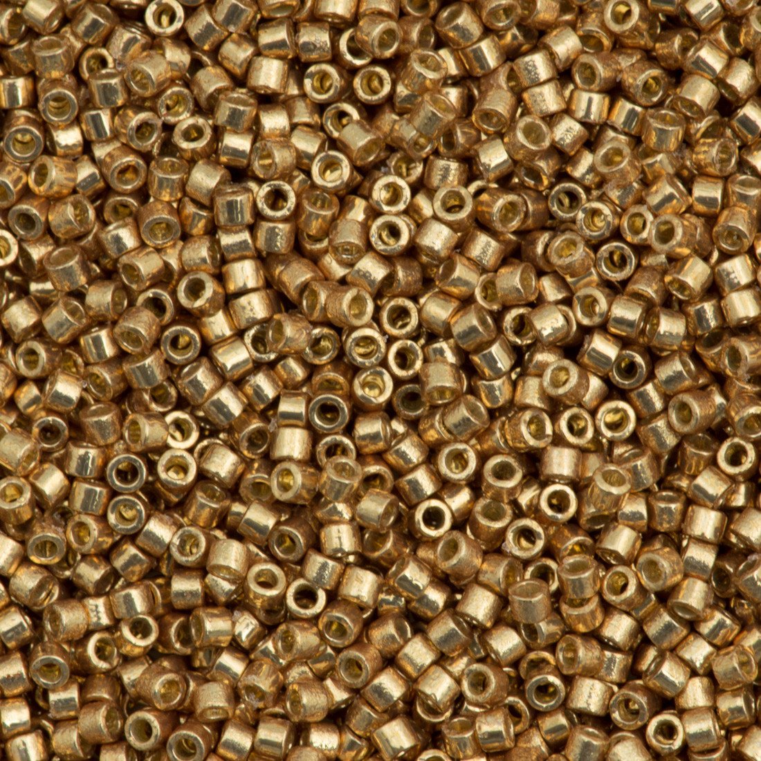 25g Miyuki Delica Seed Bead 11/0 Duracoat Galvanized Champagne