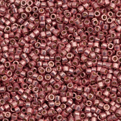 25g Miyuki Delica Seed Bead 11/0 Duracoat Galvanized Dark Coral DB1839