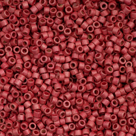 Miyuki Delica Seed Bead 11/0 Duracoat Galvanized Matte Light Cranberry 2-inch Tube DB1841F