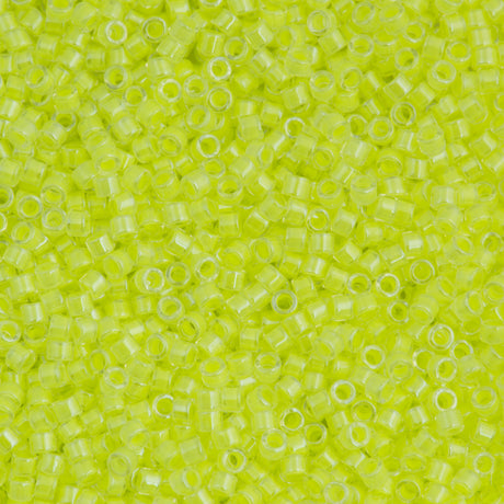 Miyuki Delica Seed Bead 11/0 Luminous Limeade 2-inch Tube DB2031