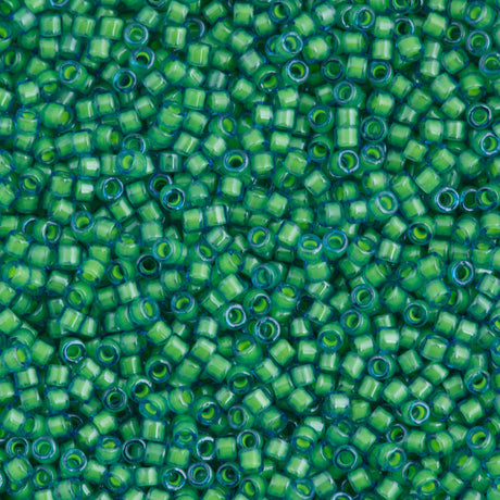 Miyuki Delica Seed Bead 11/0 Luminous Mermaid Green 2-inch Tube DB2053