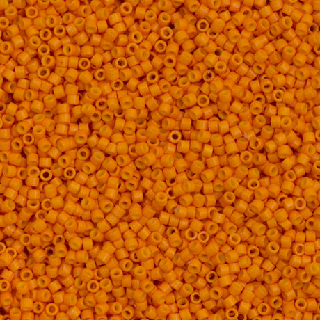 Miyuki Delica Seed Bead 11/0 Duracoat Dyed Opaque Kumquat 2-inch Tube DB2104