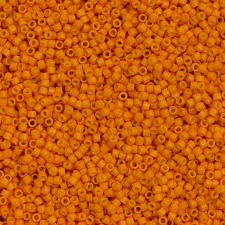 25g Miyuki Delica Seed Bead 11/0 Duracoat Dyed Opaque Kumquat DB2104