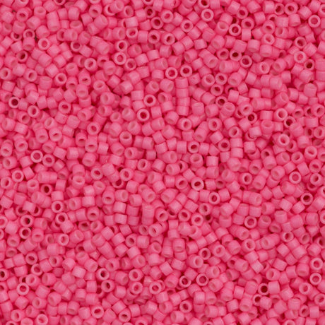 25g Miyuki Delica Seed Bead 11/0 Duracoat Dyed Opaque Carnation DB2117