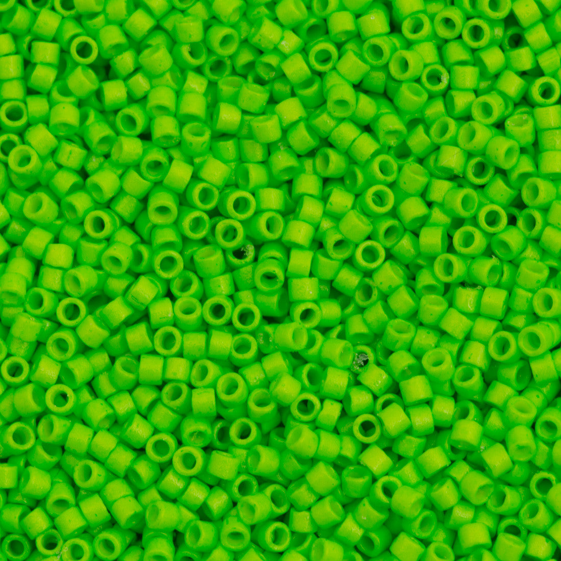 Miyuki Delica Seed Bead 11/0 Duracoat Dyed Opaque Kiwi 2-inch Tube DB2121