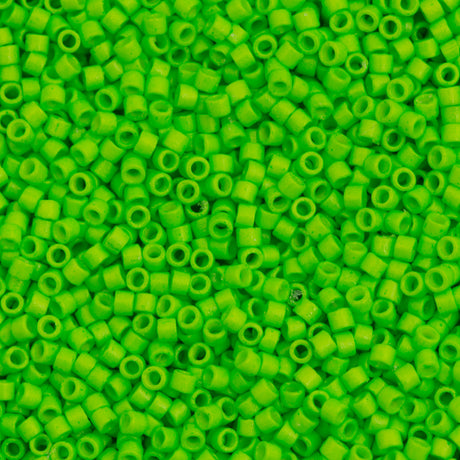 Miyuki Delica Seed Bead 11/0 Duracoat Dyed Opaque Kiwi 2-inch Tube DB2121