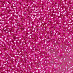 Miyuki Delica Seed Bead 11/0 Duracoat Dyed Silver Lined Pink Parfait 2-inch Tube DB2153