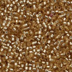 25g Miyuki Delica Seed Bead 11/0 Duracoat Dyed Silver Lined Mica DB2155