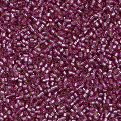 Miyuki Delica Seed Bead 11/0 Duracoat Dyed Silver Lined Orchid 2-inch Tube DB2156
