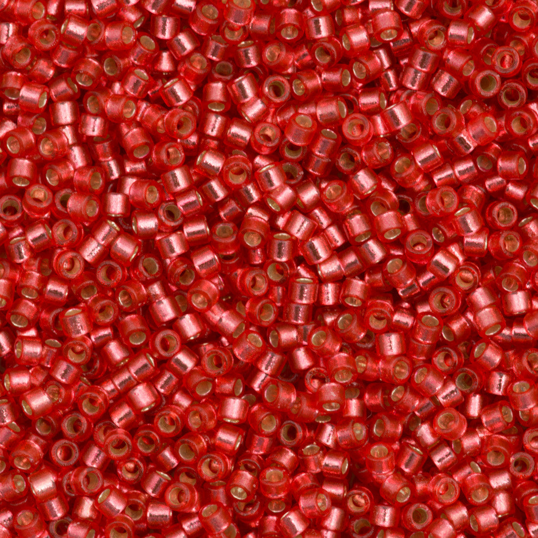 Miyuki Long Magatama Seed Bead Silver Lined Red 8g Tube (10)