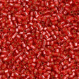 25g Miyuki Delica Seed Bead 11/0 Duracoat Dyed Silver Lined Light Cranberry DB2159