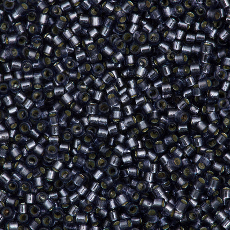 Miyuki Delica Seed Bead 11/0 Duracoat Dyed Silver Lined Prussian Blue 2-inch Tube DB2167