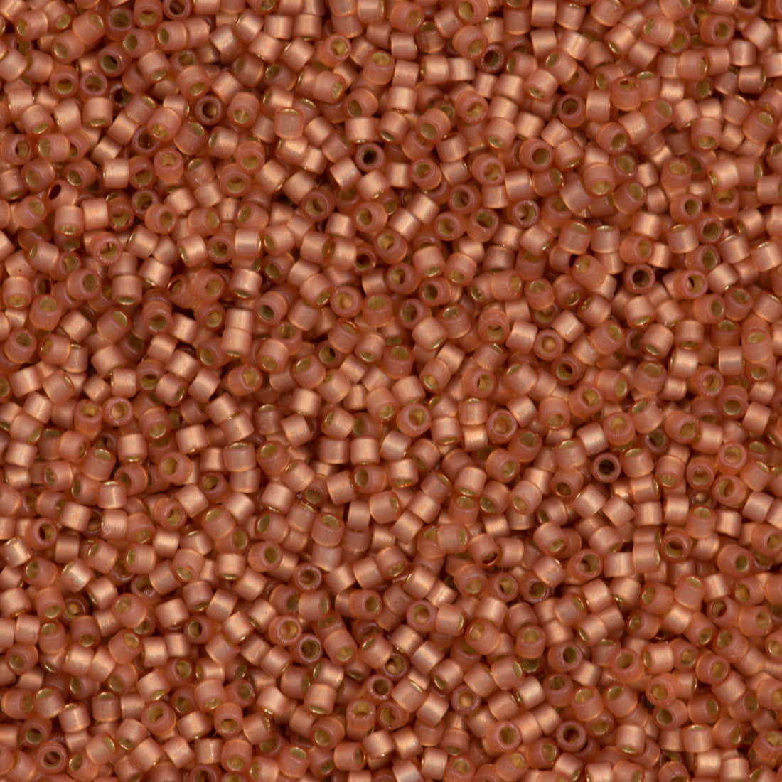 Miyuki Delica Seed Bead 11/0 Duracoat Dyed Semi-Matte Silver Lined Rose Copper 2-inch Tube DB2172