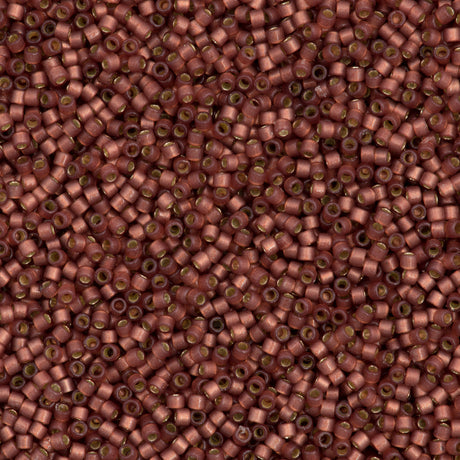 Miyuki Delica Seed Bead 11/0 Duracoat Dyed Semi-Matte Silver Lined Magenta 2-inch Tube DB2179