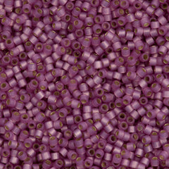 Miyuki Delica Seed Bead 11/0 Duracoat Dyed Semi-Matte Silver Lined Orchid 2-inch Tube DB2180