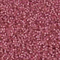 25g Miyuki Delica Seed Bead 11/0 Duracoat Dyed Semi-Matte Silver Lined Honeysuckle DB2189