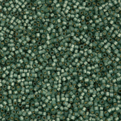 25g Miyuki Delica Seed Bead 11/0 Duracoat Dyed Semi-Matte Silver Lined Laurel DB2190