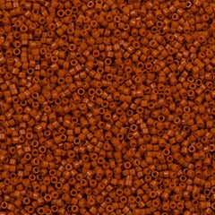 25g Miyuki Delica Seed Bead 11/0 Duracoat Opaque Orange Rust DB2352