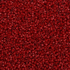 25g Miyuki Delica Seed Bead 11/0 Duracoat Opaque Barn Red DB2354