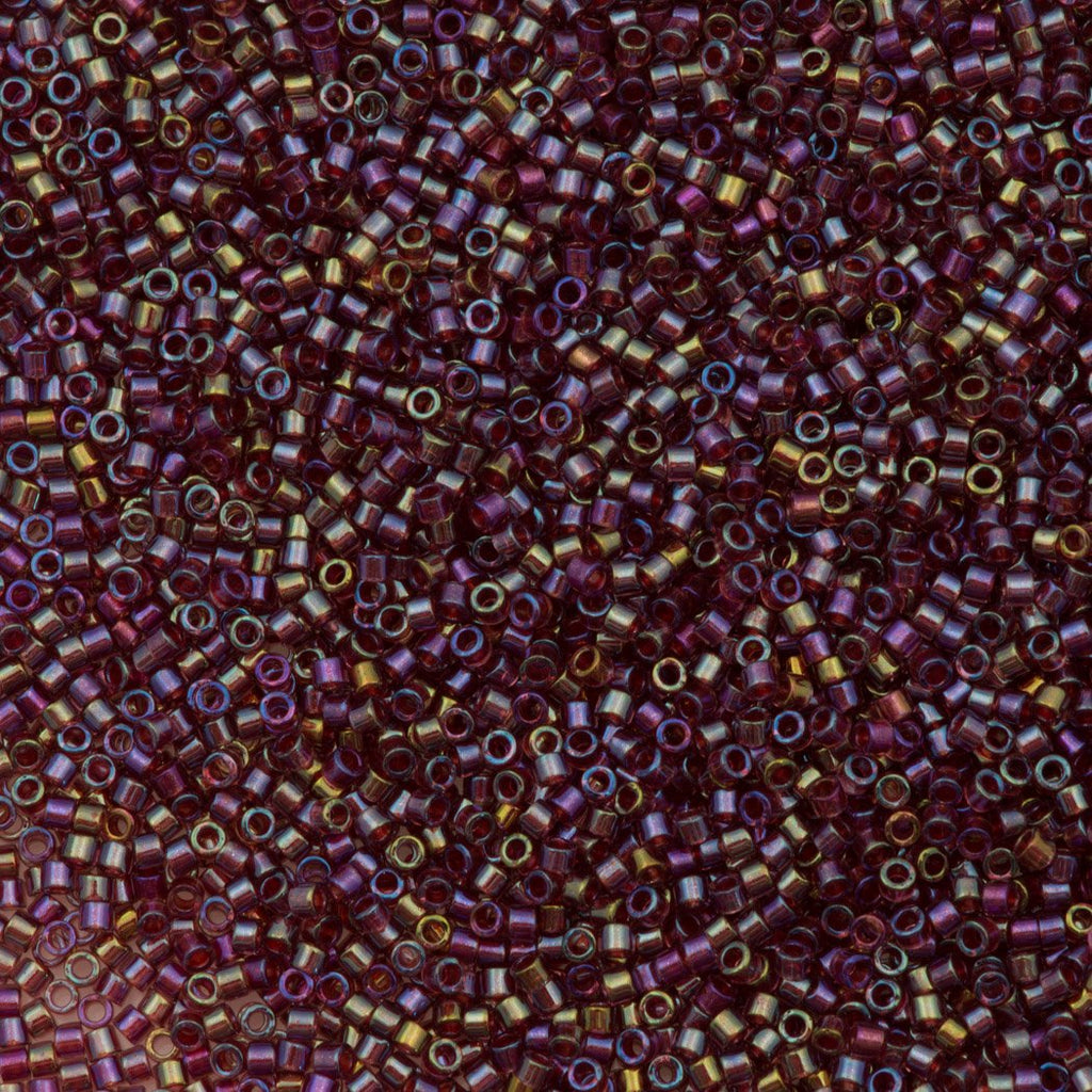 25g Miyuki Delica seed bead 11/0 Fancy Inside Dyed Rust DB2375